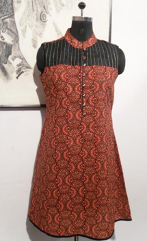 रेड सन कॉटन कुर्ती