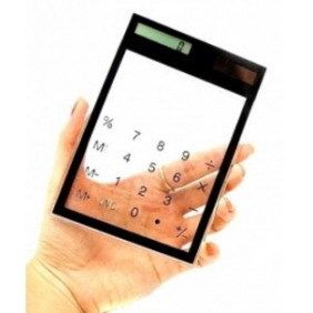 Transparent Touch Pad Solar Power Calculators