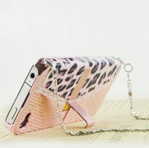 Bag Purse Wallet Leopard Hard Case With Chain For Iphone 4 By Ai-Green Technology Co., Ltd.