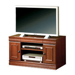 Antique Elegance TV Stand - Premium Wood Finish , Customizable Drawers and Racks for Optimal Storage