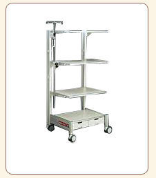 Instrument Trolley (With Saline Stand)