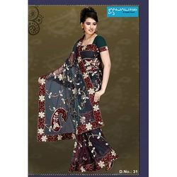 Embroidery Chiffon Saree Fabric