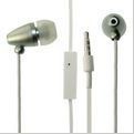 Chromed Earphone With Mic For Iphone 3g/3gs (Silver)