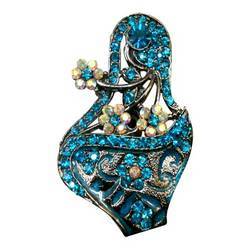 Blue Stone Brooch By Burhan Jewellers