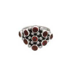 Garnet Silver Ring