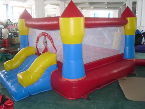 Inflatable Mini Nylon Bouncer With Slide For Kids