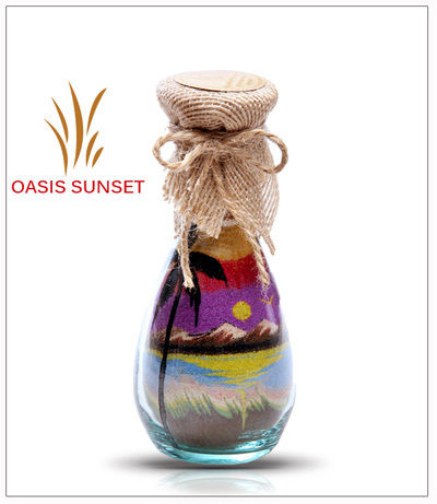 Oasis Sunset Glass Sand Bottles