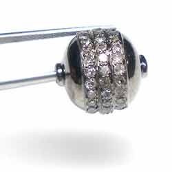 Pave Diamond Beads