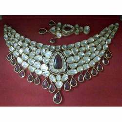 White Kundan Set