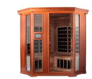 4 Persons Corner Infrared Sauna Room 9 Carbon Nano Heaters