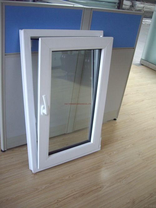 UPVC Tilt And Turn Window - 2.2~2.7mm Profile, Multiple Colors Available, Galvanized Steel Reinforcement, ROTO Hardware, Double Glass Options