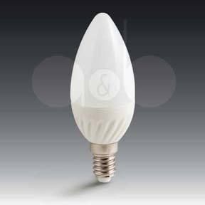 LED Candle Bulb - Ceramic Body, 220V AC Voltage, 3x1W LED Power | 50,000 Hour Lifespan, Warm White Light