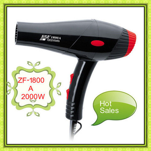 Household Hair Dryer - ABS Material, 24x20cm Size, 2000W Power | 180cm Cable, Concentrator Nozzle, Dual Pin Plug Options