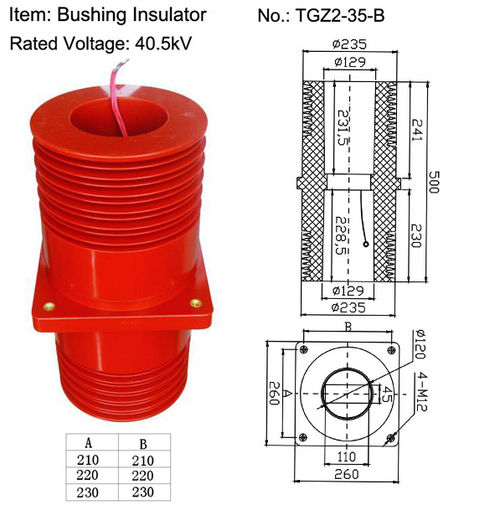 40.5kV Epoxy Bushing Insulator