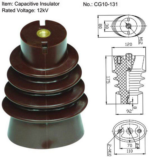  मध्य वोल्टेज स्विचगियर के लिए 12kV CG10-131 एपॉक्सी राल इन्सुलेटर 