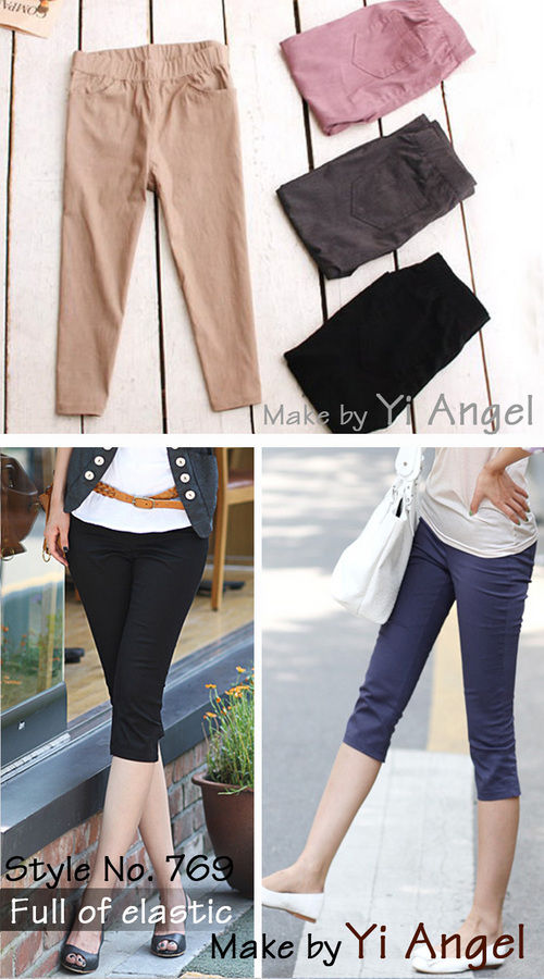 Ladies Elastic Pants / Capris