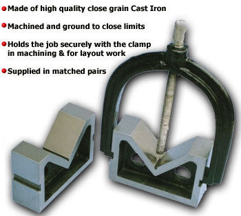 C. I. Vee Blocks with Clamp