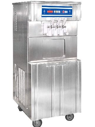 Soft Ice Cream Machine - Stainless Steel, 1455mm Height, 2+Mix Flavor, 38L Hourly Production, Digital Panel with Auto Cleaning