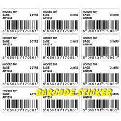 Barcode Stickers - High Quality Paper, Custom Sizes and Colors , Superb Adhesive Bases and Clear Printing Options