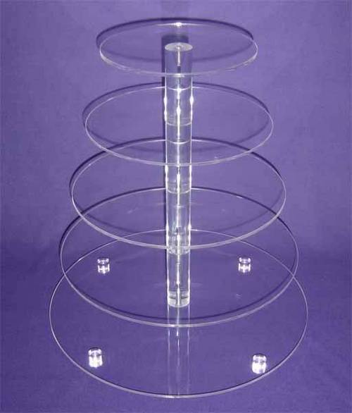 Transparent Round Wedding/Party Favour Acrylic Cupcake Stands