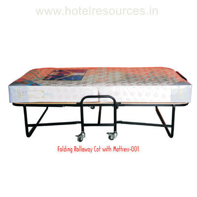 Folding Rollaway Cot with Mattress