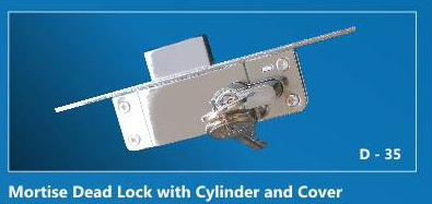 सिलेंडर और कवर के साथ मोर्टिज़ डेड लॉक