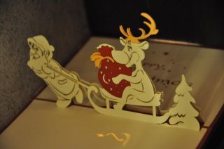 Santa Funny - Handmade Pop-Up Greeting Card