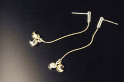 Brass Two Tone Ying Yang Drop Earrings