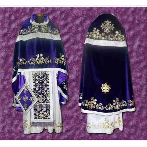 Cream purple dress and dupatta set by Free Living | The Secret Label