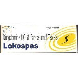 Dicyclomine HCL And Paracetamol Tablets Lokospas