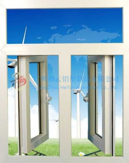 PVC Casement Window with Fixed Panel Window