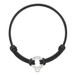 Silver Thomas Sabo Charm Club Adjustable Black Cord Bracelet