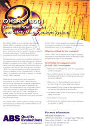 Occupational Health And Safety Standard By ABS Quality Evaluations