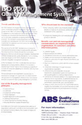 Quality Management Certification By ABS Quality Evaluations