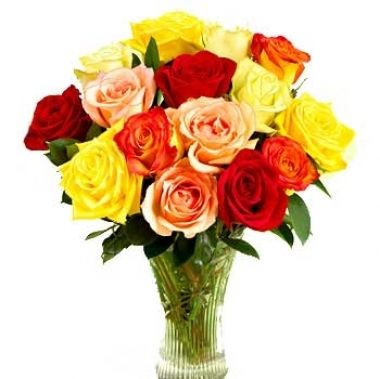 Mixed Roses in a Vase