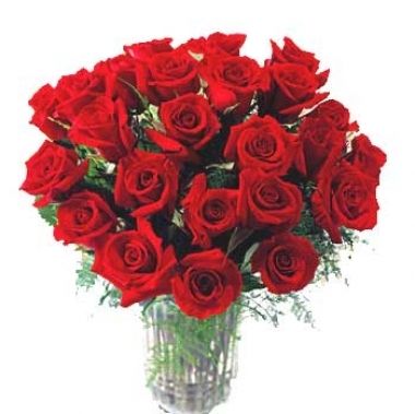 Red Roses In A Vase