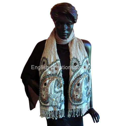 Fancy Wool Embroidery Shawl for Women with Nice Colors and Designs