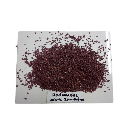 Blood Red Natural Color Marble Stone And Red Jasper Crushed Stone Chips With Water Wash - Shape: Round