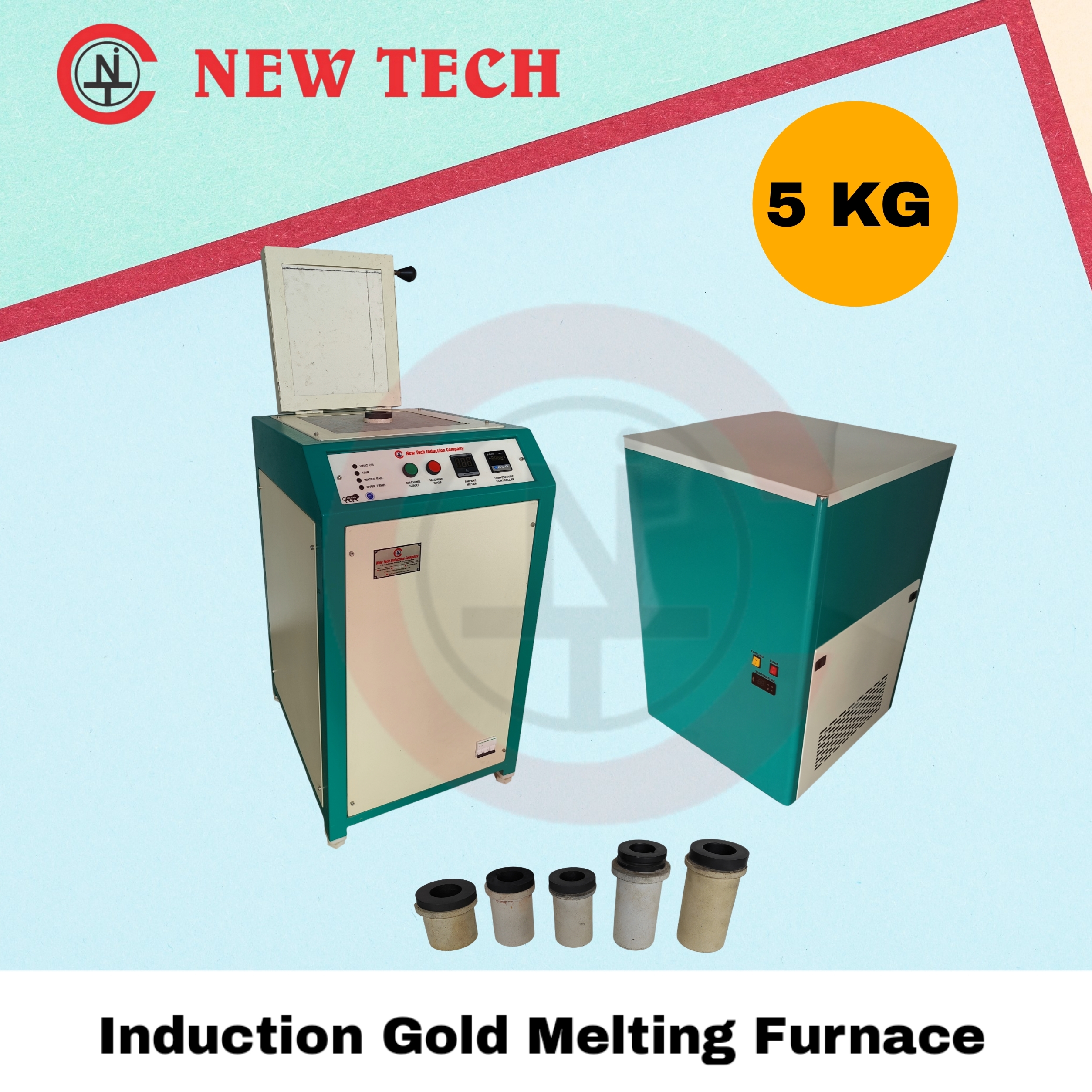5 Kg Induction Gold Melting Furnace - Capacity: 30 Kg/Hr