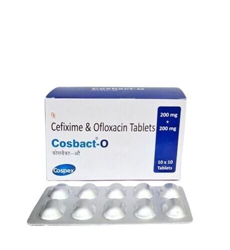 Cosbact-O Tablet - 200mg Cefixime + 200mg Ofloxacin | Effective Treatment for Bacterial Infections, Suitable for Adults and Teenagers, Dosage as per Prescription, Store in Cool and Dry Place