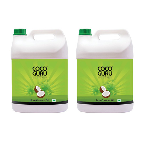 Coconut Oil - Grade IA Crude 100% Pure Edible Oil for Cooking Hair and Body Massage Golden Yellow Viscous Liquid Strong Aroma Solidifies Below 25 Degrees Shelf Life 12 Months
