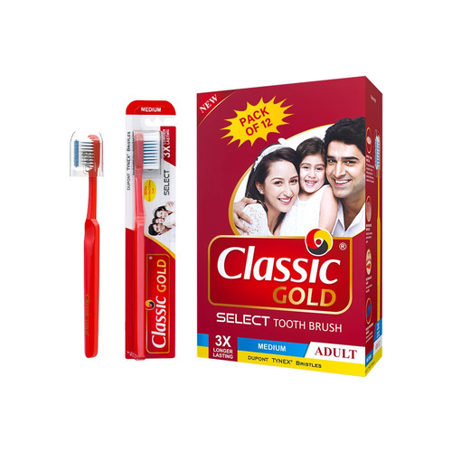 Select Adults Toothbrush With Cap - Bristle Color: White & Blue