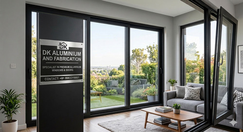 Aluminium Door - Color: Gray