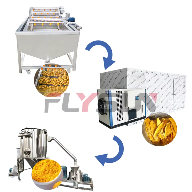 Mango Cleaning Drying And Powder Grinding Production Line