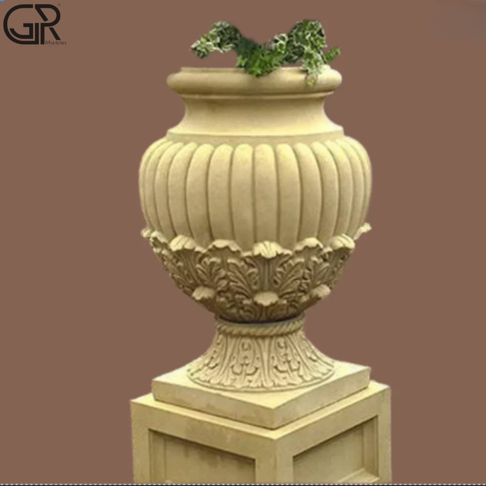 Sandstone Tulsi Pot