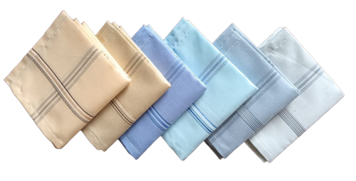 D No 1040 Size 20X20 Inch Premium Cotton Handkerchief - Age Group: Adults