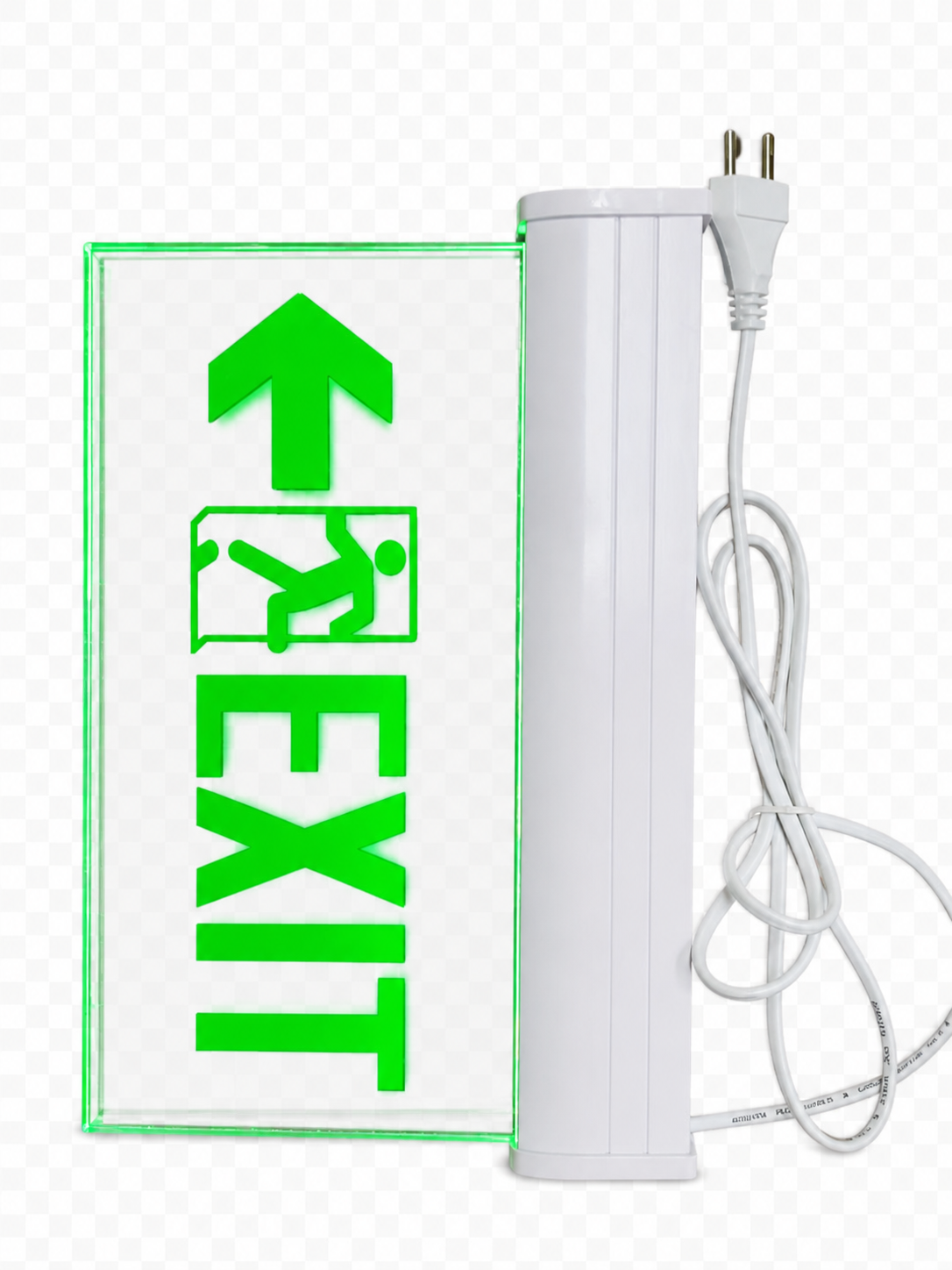 Single Side Fancy Sleek Exit Lights - Color: White
