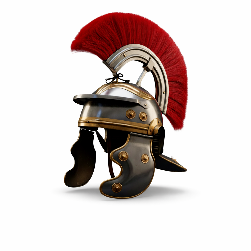 Roman Medieval Helmet - Color: Silver And Golden