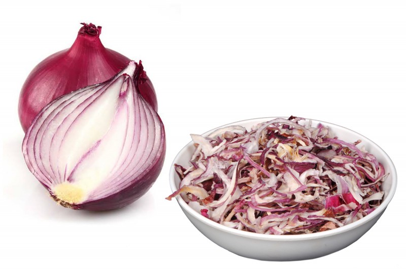 Red Onion Flakes - Dehydrated 6 Month Shelf Life Heating Method Processed Versatile Seasoning for Soups Salads Pizzas and More