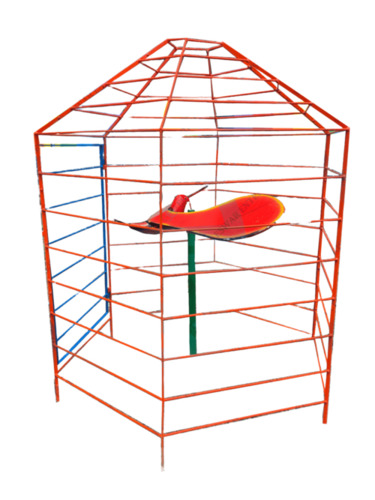 Science Park Equipments - Metal Standard Size Red, Floor Installation, Weather Resistant, Easy to Clean and Use